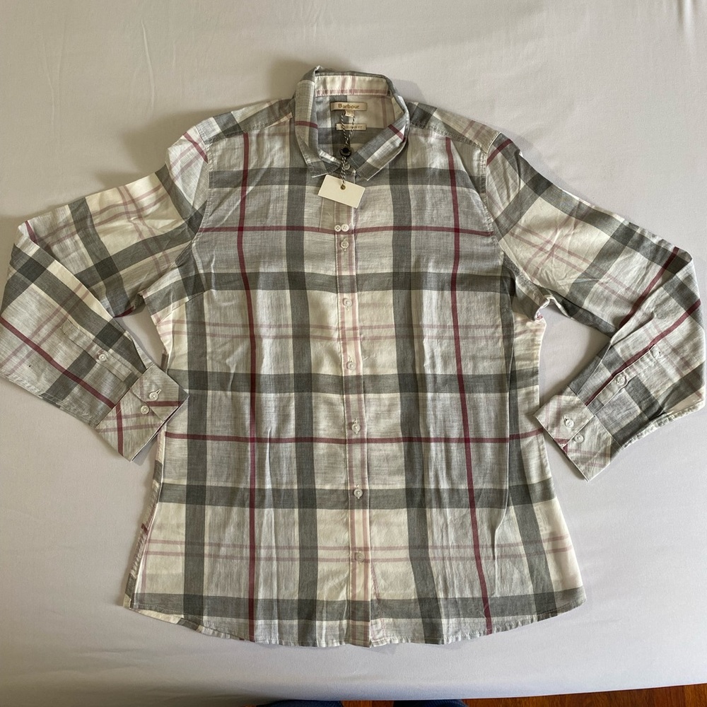 NWT Barbour relaxed classic plaid shirt